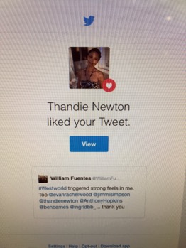 Thandie Newton Liked Your Tweet