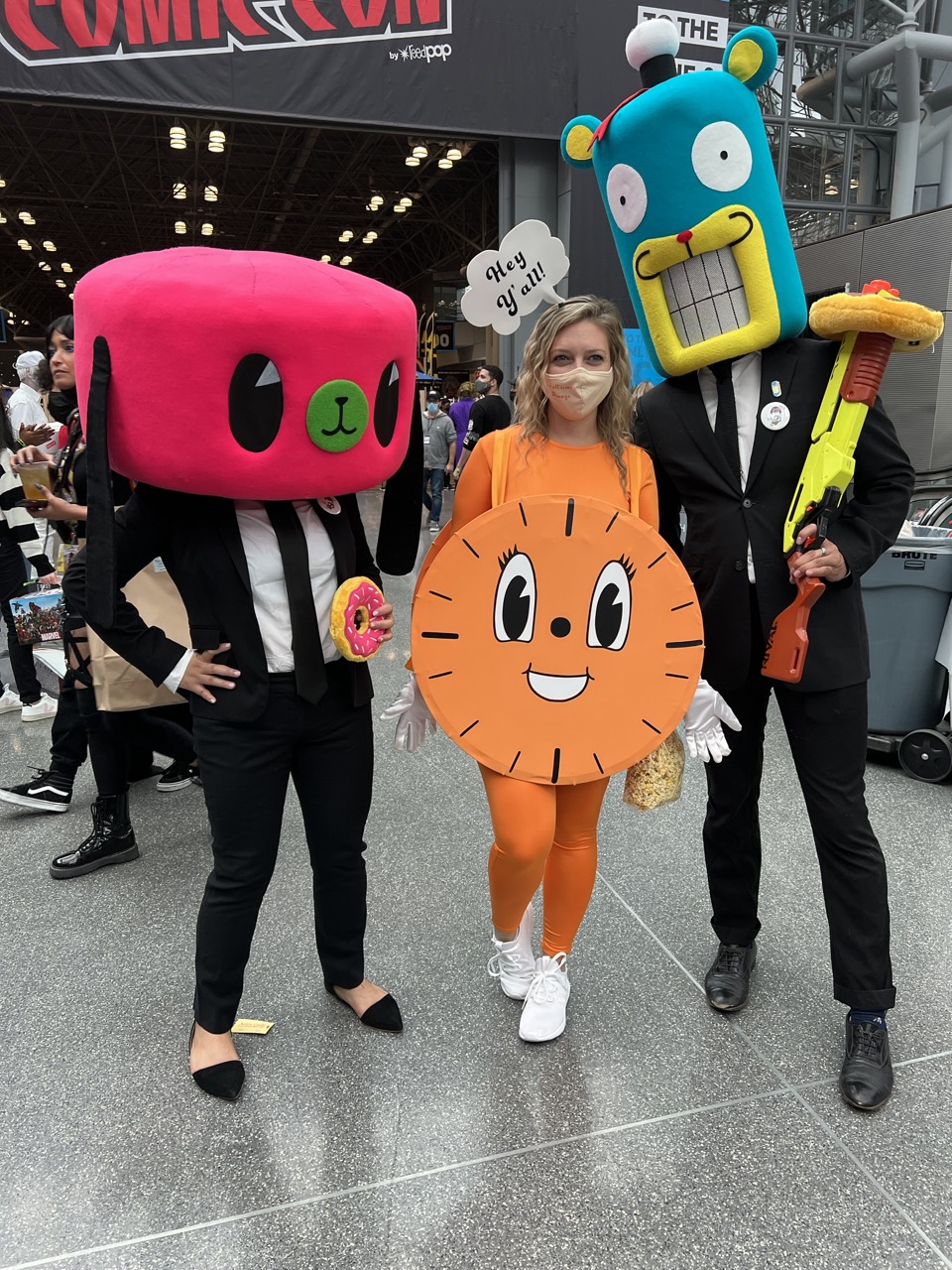 A cosplay of Ms Minutes at NYCC 2021