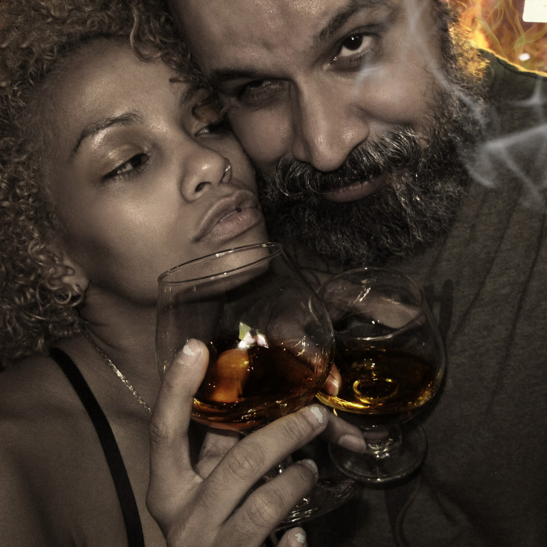 William Fuentes and Yomaylin Aylin Feliz like to drink the Fire water know as Scotch